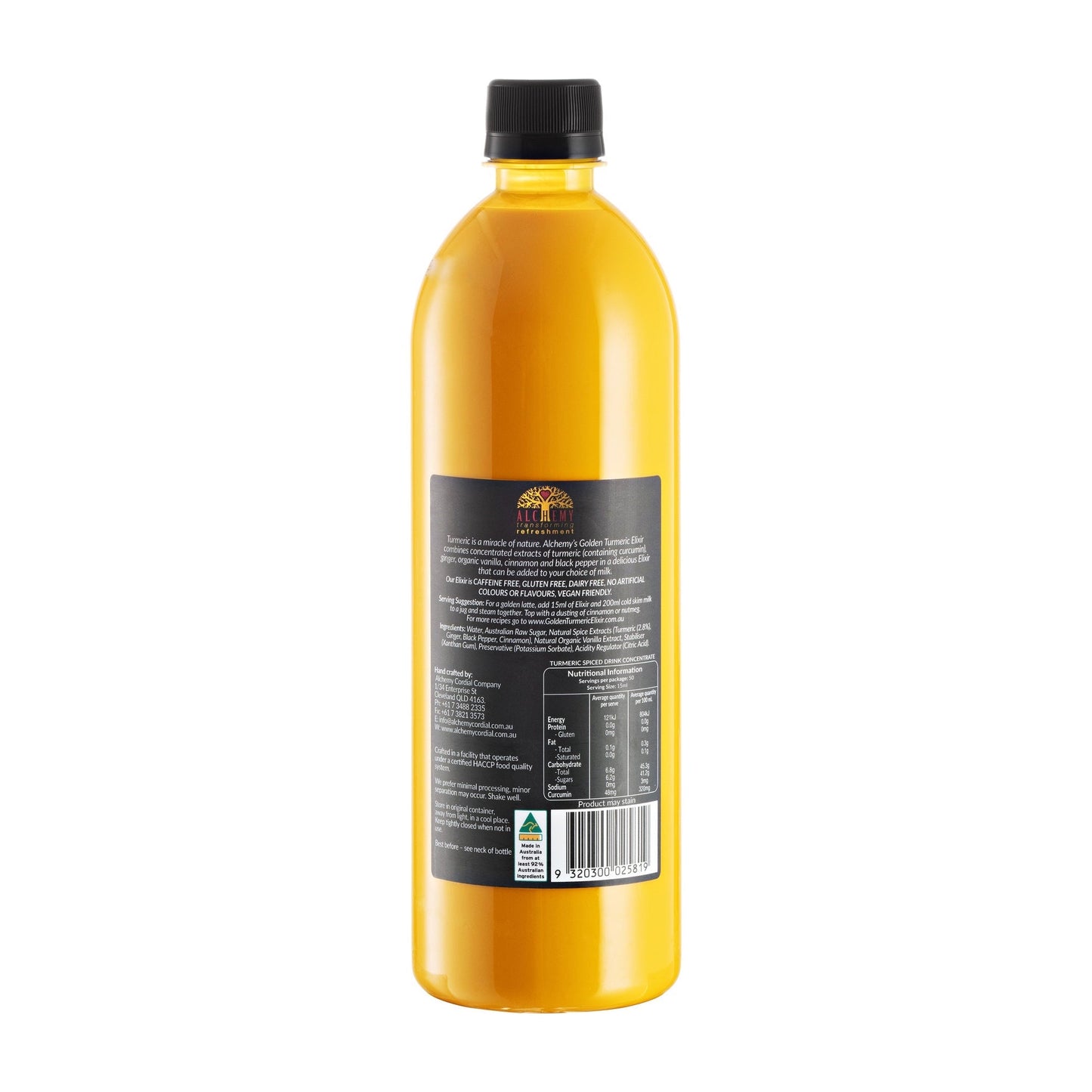 Golden Turmeric Elexir - Original - Back