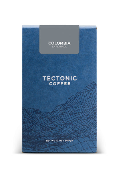 12oz box of Tectonic Coffee - Colombia La Planada Direct Trade Coffee