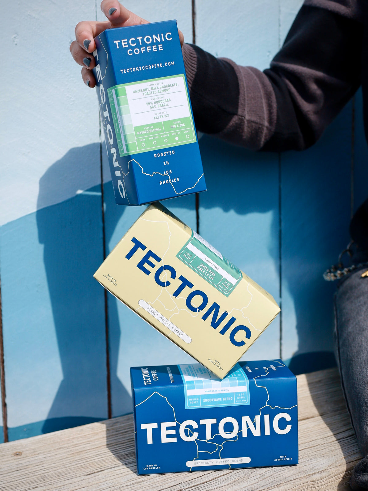 New 10oz Tectonic blend and single-origin coffee boxes; rotating subscription selection varies
